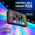 FIFINE Gaming Audio Mixer,Streaming 4-Channel RGB Mixer with XLR Microphone Interface,for Game Voice,Podcast,AmpliGame SC3. 