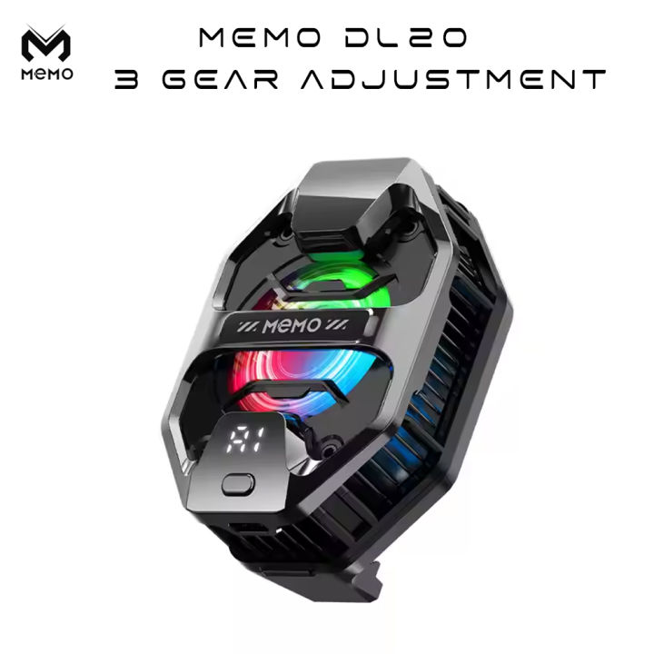 MEMO DL20 Three Gears Adjustable AI Semiconductor Freeze Back-clip Cooling Radiator Mobile Cooler / Phone Cooler for IPhone Android PUBG Game Cooler