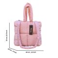Large Square Queenie Quilted Zipper Bag with Handle, Fashionable and Spacious Tote Bag. 