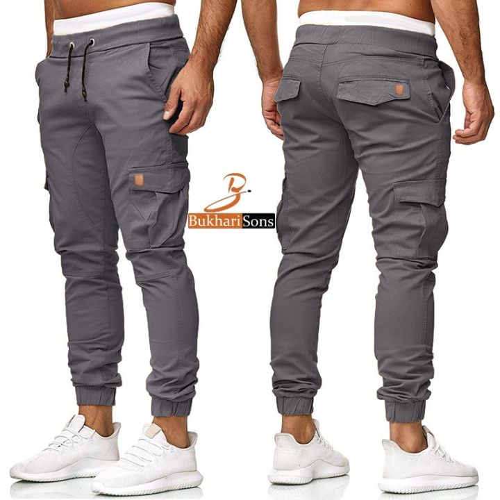Men's 6 Pocket Cotton Cargo Trousers | Casual Wear Cargo Pants | High Quality Multi-Pocket Utility Bottoms - Mens Trousers - Trouser for men