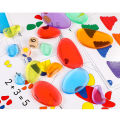 Rainbow Pebbles Transparent Sorting Stacking Stones. 