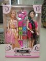 Flexible Barbie Dolls Set of 2 Moveable Joints and Quality Material for Creative Play. 