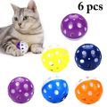 Cat Plastic Bell Balls - Toy ( 6 pc ). 