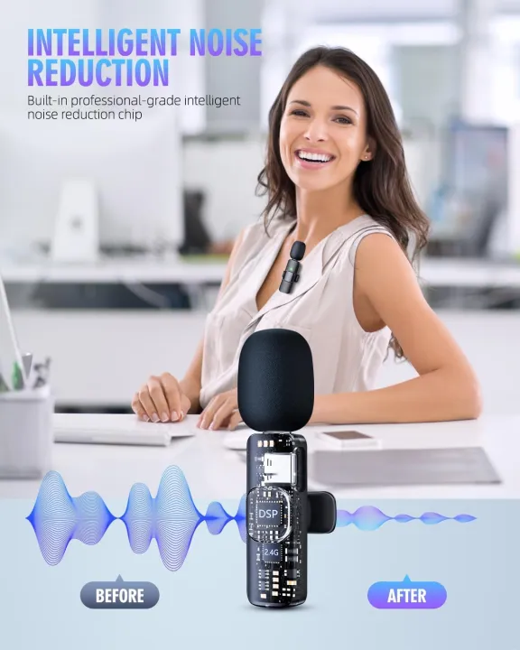 Wireless%20MIC%20Type%20C/IOS/Android/USB/AUX%203.5mm%20Mic%20K8/K9/K15/K35%20Wireless%20Single/Double%20Microphone%20For%20Interview,%20Vlogging%20,%20Podcast%20-%20Image%203