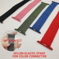 2022  Black Unity  Official colorful Braided Nylon Elastic Solo Loop Compatible with i  Watch 7 SE 6 Strap 41mm 45mm  44mm 40mm watchband for I Watch Serie 5 4 3 Belt Bracelet 38mm 42mm. 