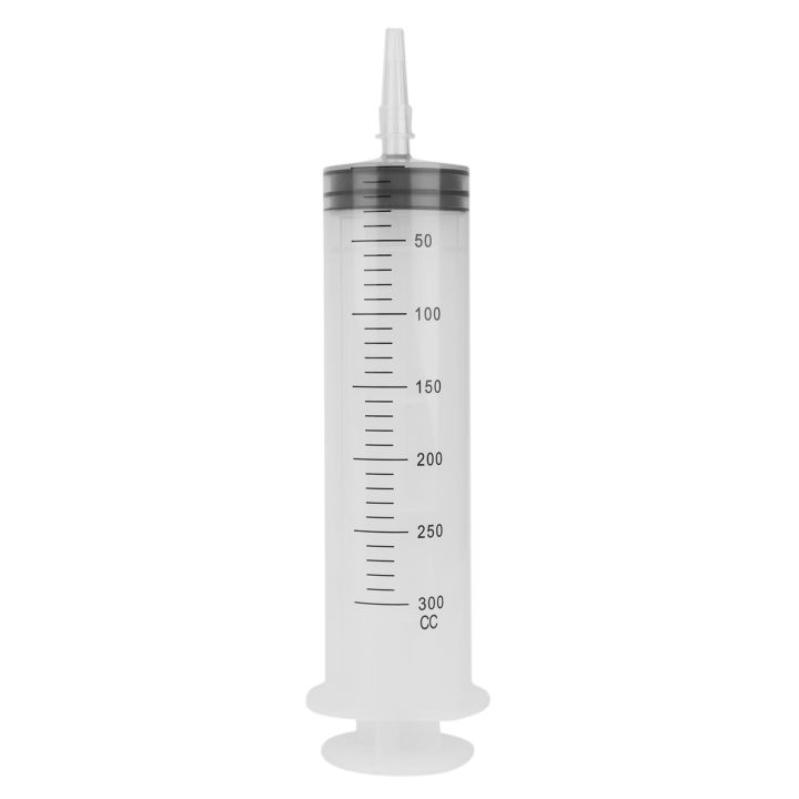 Large Syringe Tube 300ML Plastic Syringe with Tube Conversion Cap, Used for Industrial Use of Liquid Oil Glue Experiment
