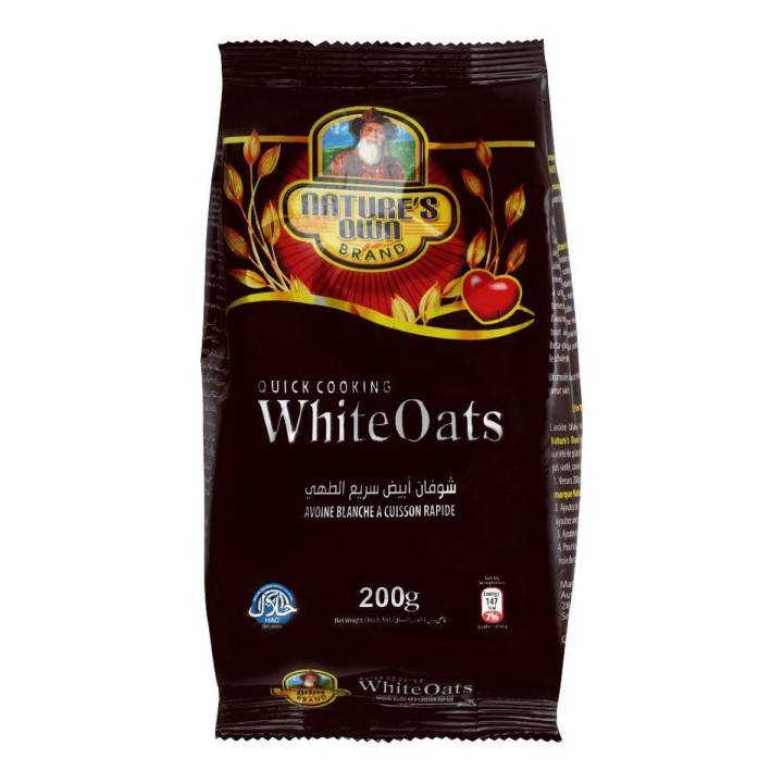 Nature's Own Brand Quick Cooking White Oats Whole Grain Porridge 200 g Pouch (Product of Sri Lanka)