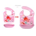 Baby Feeding Bib Waterproof Baby Bib With Catcher Plastic Bibs Eating Meal Pocket Detachable. 