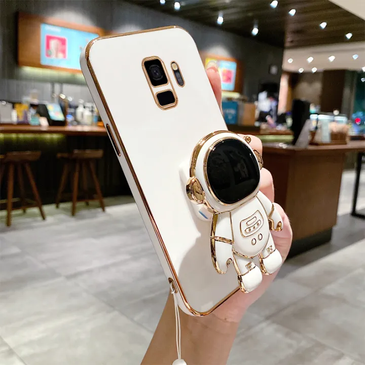For%20Samsung%20Galaxy%20S9%20/%20S9%20Plus%20Back%20Cover%20with%20Astronaut%20Stand%20Lanyard%20Luxury%206D%20Plating%20Shiny%20%20Phone%20Case%20Soft%20Silicone%20Square%20Frame%20Protective%20Cases%20Pouch%20Girls%20Women%20-%20Image%204