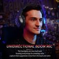 BINNUNE  BW01Wireless Gaming Headset with Microphone for PC PS4 PS5 Playstation 4 5, 2.4G Wireless Bluetooth USB Gamer Headphones with Mic for Laptop Computer. 