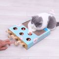 Cat Toy Chase Hunt Mouse Cat Game Box 3 In 1 With Scratcher Funny Cat Stick Cat Hit Gophers Interactive Maze Tease Toy 2021 NEW. 
