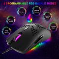 Wired gaming keyboard mouse combo, 3 in 1, One-Handed Gaming Keyboard Mouse Rainbow Backlight Multimedia Function Key with Palm Rest+ 6 RGB Backlit Lightweight 6400 DPI Programmable Mouse + Mouse Pad. 