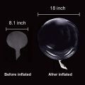 1Pc 18inch Transparent Balloon with Sticker Happy Birthday For Birthday and Party Decoration,-(K.S.). 