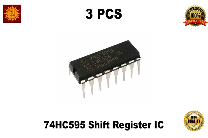 74hc595 Ic Module 74HC595 Shift Register IC (8-Bit Serial to Parallel) 74HC595 IC ...