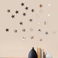 50 Pcs Shine Foil Wall Stickers Self Adhesive Mosaic Tiles Sticker Decals Gold for DIY Bedroom Bathroom Home Decor Golden Silver Wall Art 12/24/48 Pcs. 