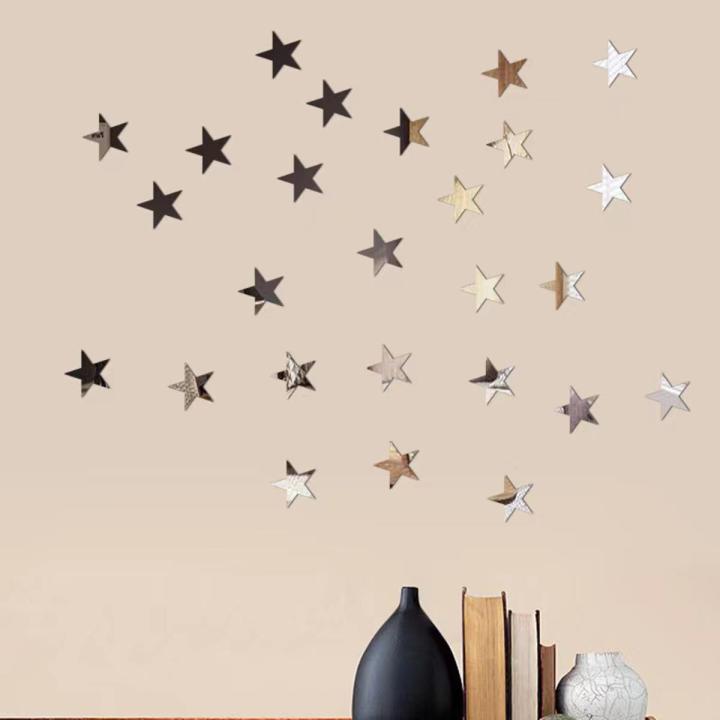 50 Pcs Shine Foil Wall Stickers Self Adhesive Mosaic Tiles Sticker Decals Gold for DIY Bedroom Bathroom Home Decor Golden Silver Wall Art 12/24/48 Pcs