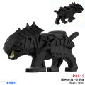 P8011-8014 White Wolf Anime Block Toys Black Wolf Grey Wolf Figure Building Block Mini Toy. 