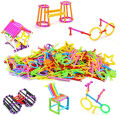 Dream Colorful Activity Sticks Building Blocks for Kids - Creative Construction STEM Toy - 100+ Stick Blocks Set for Educational Play. 