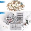 Jewelry Organizer Tray, 5 Pcs Stackable Velvet Jewelry Organizer for Drawer, Jewelry Storage Display Trays Showcase. 