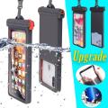 Anti-Falling Waterproof Phone Bag Swimming Diving Phone Case Holder Underwater Snowproof Touchscreen Phone Holder Below 6.9Inch. 