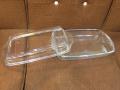 Transparent Dish with lid glass lid | Rice and other multi use dishes with glass lid |  Microwave oven safe Glass dish  with glass lid | Pure Transparent with dish with glass lid |. 