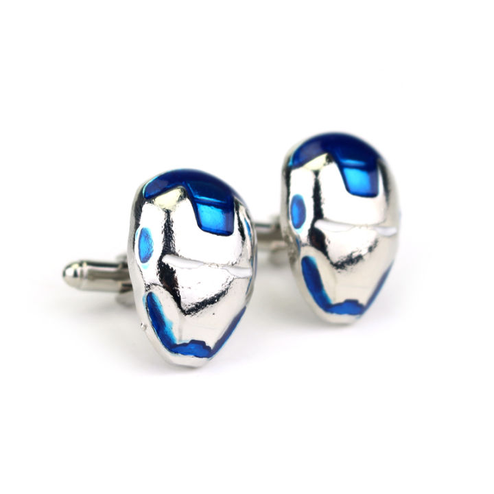 【LeeChee Jewellery Store】Male Jewelry Avengers Cufflinks Iron Aquaman Thanos Infinite Hulk Black Panther Man Business Suit Shirt