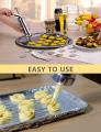 Cookie Press Biscuit Maker Cake Decoration with 10 Stainless Steel Cookie Discs and 4 Nozzles - Silver. 