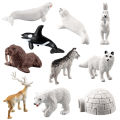 Animal Model Decor Easy to Store Mini Arctic Winter Animals Model. 