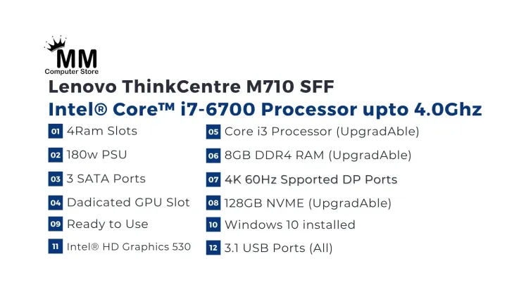 Core%20i7%206th%20Gen%20upto%204.0Ghz%20With%20DDR4%208GB%20RAM%20&%20128GB%20NVME%20Lenovo%20ThinkCentre%20M710%20Desktop%20Computer%20-%20Image%207