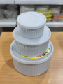 Icon Food Container Set - Microwave Safe, Freezer Friendly, BPA Free - 3 Pieces (350ml, 850ml, 1800ml). 