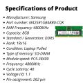 Samsung RAM DDR5 8GB 4800MHz SODIMM. 