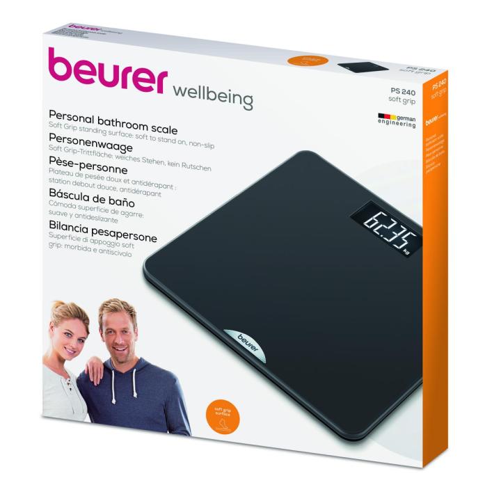 PS 240 - Soft Grip Bathroom Scale - Black