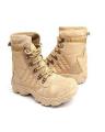 Beige Suede Leather Army Boots For Men. 