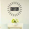 Jade Gallery Caspia Positive Vibes Only Wall Decal Sticker Vinyl 2 X 2 Feet Wall Decor Stickers For Living room Home office Kitchen Dining Area Table Restaurants Black color. 