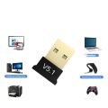 USB Bluetooth 5.1 Adapter Receiver Transmitter EDR Dongle for Effortless Bluetooth Headphone, Speaker, and Mouse Integration For Laptop and PC. 