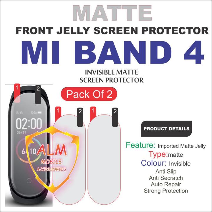 XIAOMI Mi Band 4 Screen Protector matte JELLY TPU protector / TOP QUALITY MATTE JELLY SCREEN PROTECTOR FOR MI BAND 4 / MI BAND 4 MATTE SCREEN JELLY PROTECTOR / MATTE FRONT SCREEN JELLY PROTECTOR FOR XIAOMI MI BAND 4
