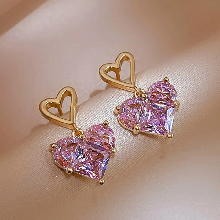 %E3%80%90HOT%E3%80%91%20Temperament%20Women%20Jewelry%20Earrings%20Lovely%20Pink%20Zircon%20Heart%20Earrings%20Personality%20Women%20Stainless%20Steel%20Earrings%20Charming%20Jewelry%20-%20Image%203