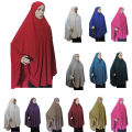 Beige Long Premium Prayer Scarf Set – Makhna Hijab Khimar with Naqab for Girls & Women, High Stitched Modest Islamic Wear for Umrah, Hajj and Daily Use by Patel Fashion. 