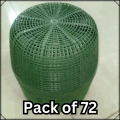 Pack Of 72 Plastic Prayer Cap Namaz Topi For Masjid Donation - Green Masjid Cap Plastic. 