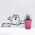 Cat Sticker - Simons Cat Funny Van Boat - Stickers Laptop Car Truck Window Bumper Decor Notebook   Size: 14×9cm/5.5×3.5in(L×W) Bowl Size: 9*5cm/3.5*2.0in(L*W). 