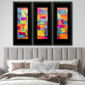 Set of 3 Vibrant Abstract Wall Art Frames, , Collage Frames for Wall Décor – Raqeeq BF63. 