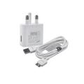 Samsung 3-pin Fast Charger Adapter With S5, Note 3 Cable. 