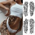 Waterproof Temporary Big Arm Sleeve Tattoo Sticker Greek Goddess Medusa Poseidon Owl Flash Tattoos Woman Body Art Tatto Men. 