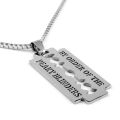 Razor Blade Necklace Movie Jewelry Peaky Blinders blade Pendants&Necklaces  Stainless Steel Necklace for Women Men Gift. 