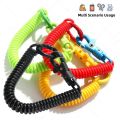 1/5pcs Colorful Spring Rope Keychain Bag Mobile Phone Strap Keychain - Swimming Pool ID Badge And Outdoor Sports Wrist Key Chain. 