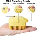 Silicon Bath Body Brush, Exfoliating Body Scurb Brush with Soap Dispenser, 2 in 1 Ultra Soft Bath Sponge Shower Brush and Body Massager, Baby Shower Brush, Shampoo and Gel Dispenser, Loofah Brush, Body Cleaning Scrubber for Man, Women and Children. 