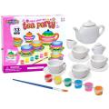 Paint Your Own Tea Set for Kids, Decorate Your Own Craft Set Of Porcelain Dishes, Includes Paint Pots and Paint Brush. 