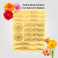 RESIN ART TRANSPARENT STICKERS (GOLD & BLACK). 
