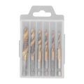 Threaded Drill Taps, Thread Tapping Tool 6Pcs HHS for Thick Steel Plate. 