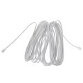 Black Coil Cable-3 x 6P2C RJ11 Telephone Cable-White. 